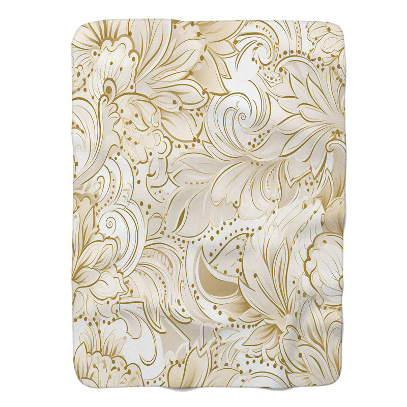 Boho Harmony - Couverture sherpa de qualité supérieure 1 pièce, Lit simple