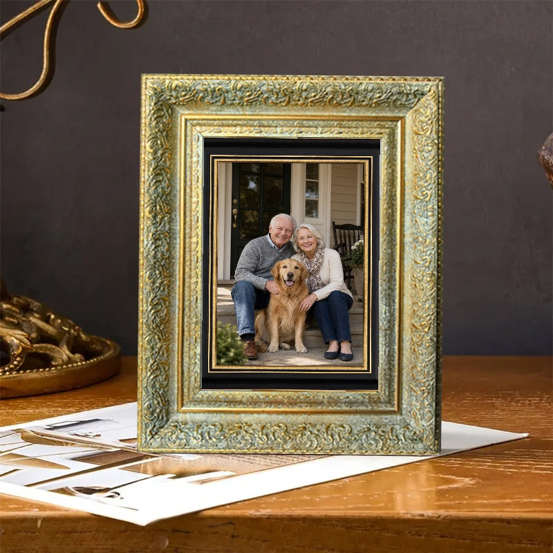 Cadre photo mural 8 pièces x 8 po or antique 8 po