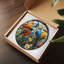 Panneaux de vitrail attrape-soleil en verre coloré avec motifs d'oiseaux, pour la décoration de fenêtres-731946924