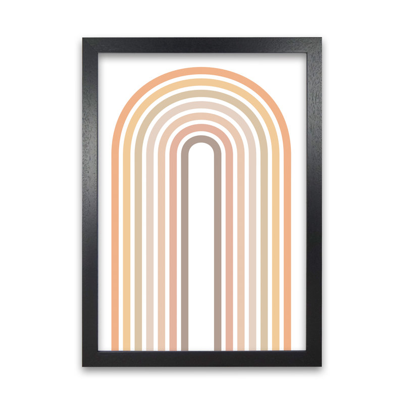 Muted Rainbow Original - Print, 84cm H x 59cm W x 3cm D, Black Frame