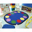 Tapis bleu éducatif touffeté à pois-1449476689