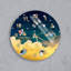 Horloge murale espace enfants, décor de chambre de bébé fusée astronaute, horloge silencieuse en verre trempé, art de l'aventure cosmique pour salle de jeux et chambre à coucher-1143514175-1143514172