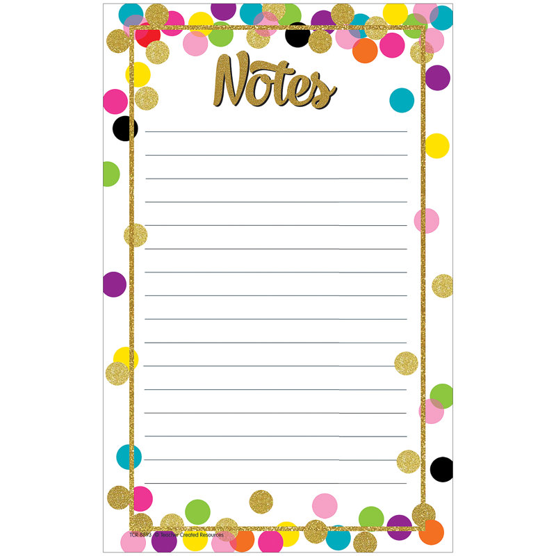 Bloc-notes de confettis
