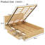 Lit plateforme classique en bois avec rangement inférieur et 2 tiroirs-1427987446