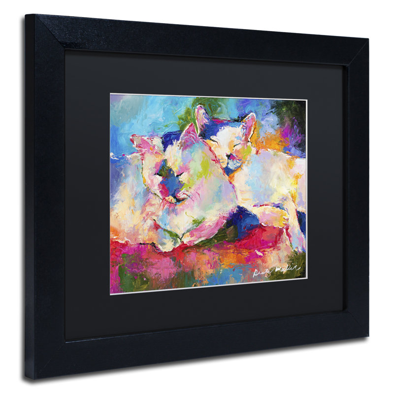 « mac & jack », impression sur toile, Cadre noir, H 11 po x l 14 po x P 0,5 po, Noir