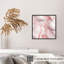 Reproduction d'art moderne abstrait sans cadre, rouge, rose et marbre géode II-990259120
