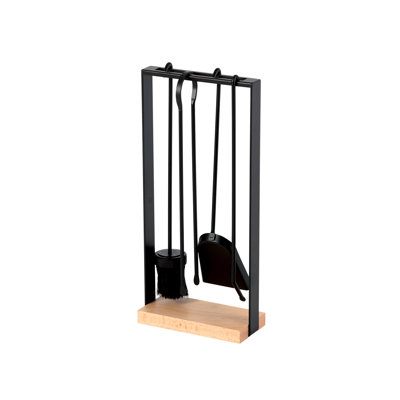 Ensemble d'outils de foyer en acier 4 pièces Allejah