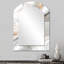 White Ripples Of Stone III - White Arch Wall Mirror Decor-113748045