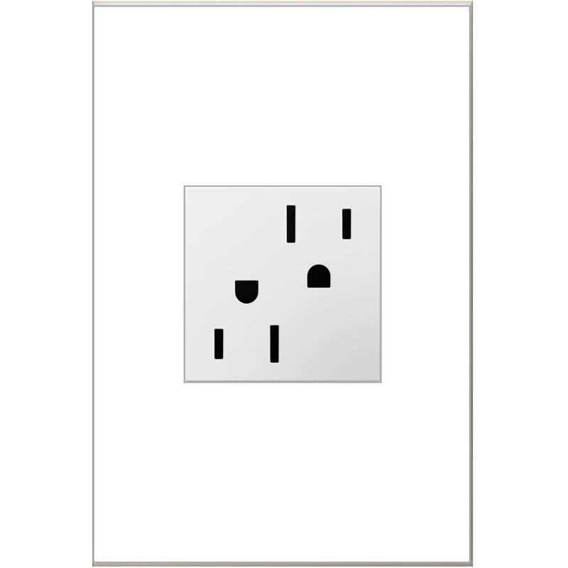 Adorne® 15 Amp Tamper Resistant Duplex Outlet, White