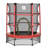 Φ5FT Kids Trampoline With Enclosure Net, Springless Design, Safety Pad And Steel Frame For Indoor Outdoor, Toddler Round Bouncer For Age 3 To 6 Years RED