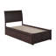 Lit plateforme en bois massif avec repose-pieds et tiroirs sous le lit Fitzsimmons-1130799568-1130799583