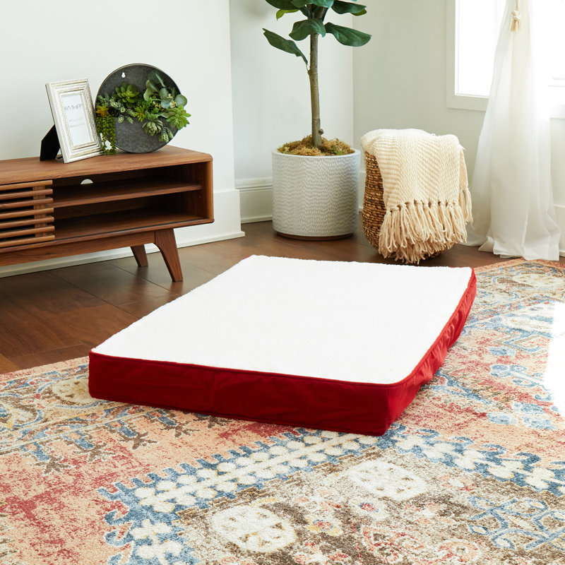 Lit orthopédique pour chien Lind Stockholm, Moyen (l 42 po x P 30 po x H 4 po), Cramoisi
