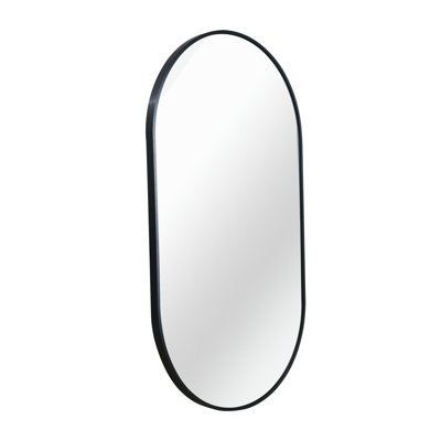 Miroir ovale en métal 20 pouces