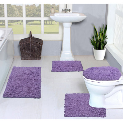 Alamanno 4 Piece Bath Rug Set