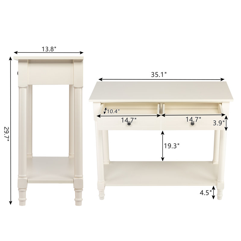 Console Becude, Blanc