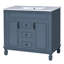 Rangement de salle de bain bleu - Meuble-lavabo 36 po avec lavabo, moderne et fonctionnel, solution