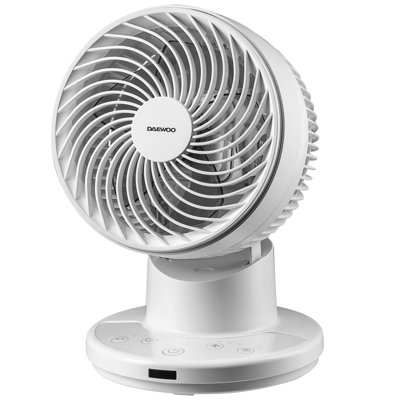 Daewoo 8 Dual-Axis Oscillating Desk Fan With Remote Control, Quiet Table Top Air Circulator, Powerful & Quiet