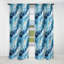 Rideau occultant en marbre Coastal Blue Elegant Marble Shore-107539327