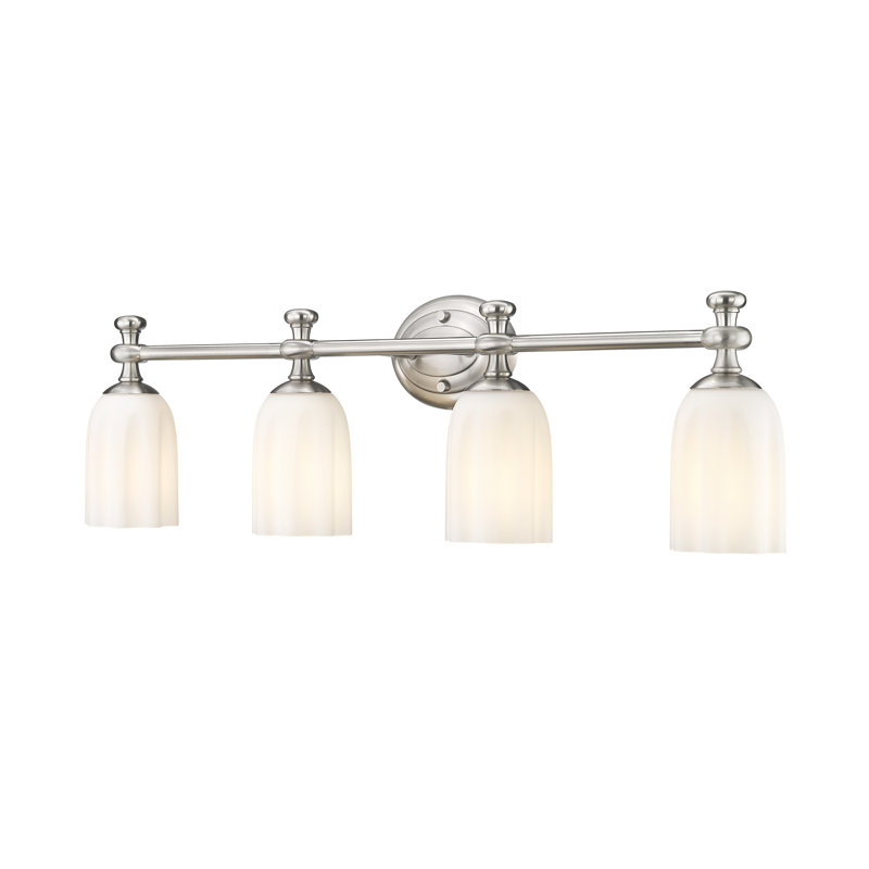 Amrutha 4 Light Vanity, Brushed Nickel