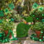 Statue de jardin Alize, chat et fleur, topiaire verte, chiffres de la Saint-Patrick