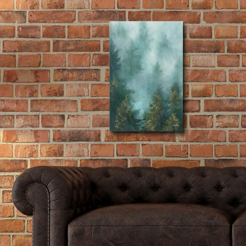 «Misty Forest 2» par Julia Purinton, art mural en verre acrylique, H 24 po x l 16 po x P 0,2 po