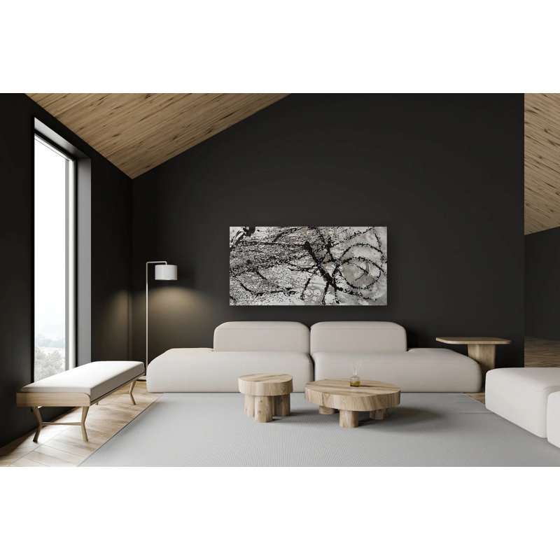 Ink Wax Paint III by John Beard - Artist Enhanced Canvas Print, 40" H x 20" W x 1.75" D, White Framed Canvas