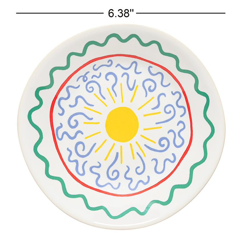 Summer Bliss Handmade Stoneware Appetizer Plate