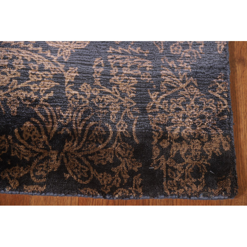 All-Over Blue Abstract Runner Rug 2x10