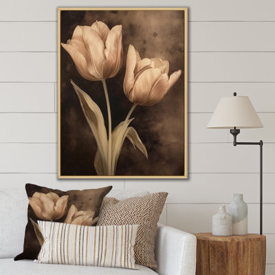 «Vintage Tulip I», reproduction d'art sur toile florale