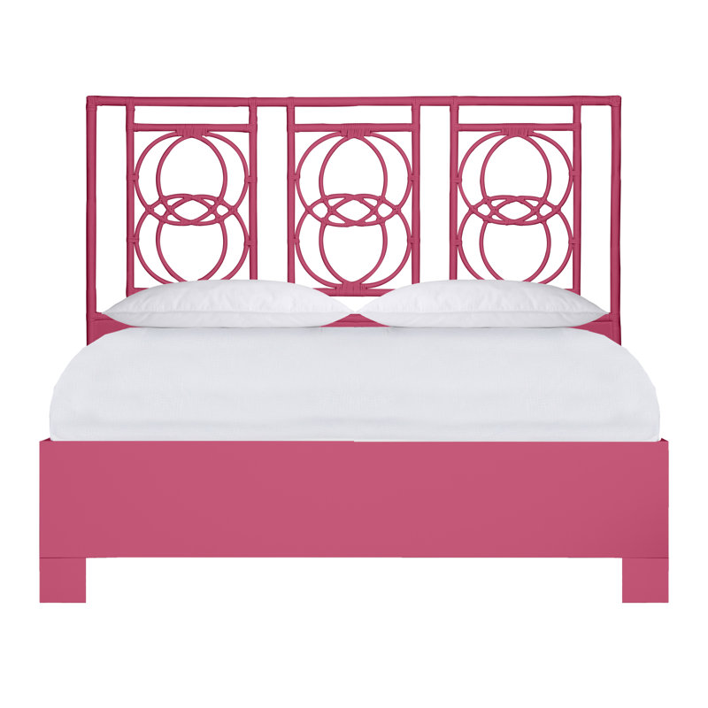 Lit plateforme Emilia, Rose, Très grand