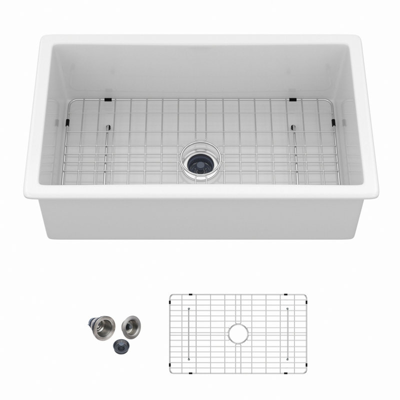 Évier encastré à simple cuve, lavabo à cuve simple rectangulaire