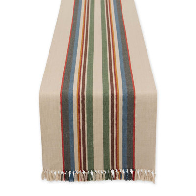 Adena Runner Striped Cotton Table Runnner