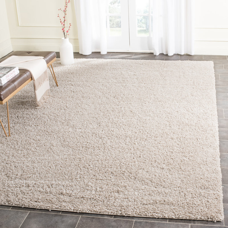 Rizco Shag Performance Solid Color Rug, Rectangle 5'3" x 7'6"
