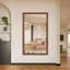 Miroir de salle de bain rectangulaire surdimensionné de 60 po x 36 po avec cadre jaune et corail-788798100-788798101