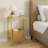 Andromedae Side Tables Set of 2, End Tables with Tempered Glass, 2-Tier Nightstands with Storage Shelves, Coffee Table with Modern Style, Slim Sofa Table for Living Room, Bedroom, 11.8" D x 15" W, Golden