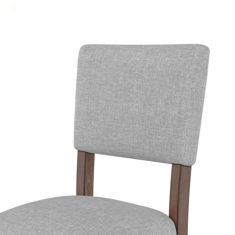 Ensemble de 4 tabourets de bar Mid-Century de 40,4 po avec dossier, tabourets de bar rembourrés en lin avec pieds en bois massif pour la salle à manger de l'îlot de cuisine (chaises 4 pièces)