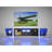 TV Console With Large Storage Cabinets, Biplane Shape Design LED TV Stand With Remote Control, Multiple Modes Changing Lights Modern Entertainment Centre With Power Cord
