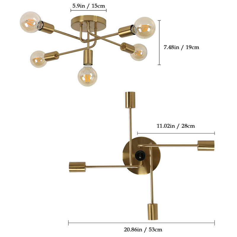 Almetta Semi Flush Mount