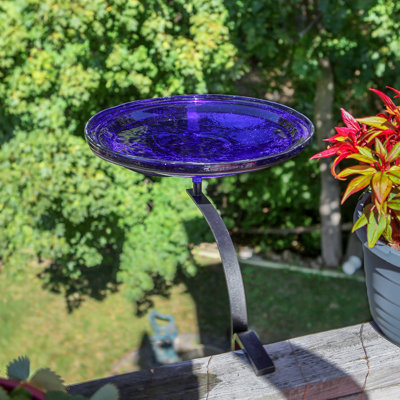 14" Crackle Bowl with Rail Mount Bracket