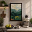 Mountain Pagoda Landscape Japandi 1 Piece Wrapped Canvas Wall Art-131762927-131762933