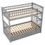 Lit superposé simple au-dessus de simple avec tiroirs, lits convertibles, gris-856368374-856368375