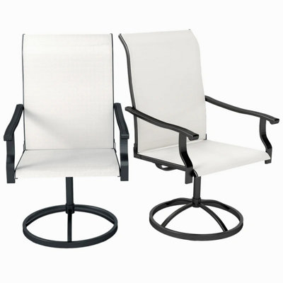 Ensemble de 2 chaises d'extérieur, chaises pivotantes