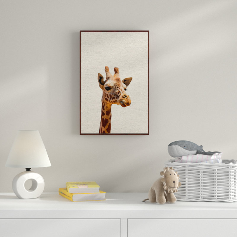 Giraffe Head - Drawing on Canvas, 45cm H x 30cm W