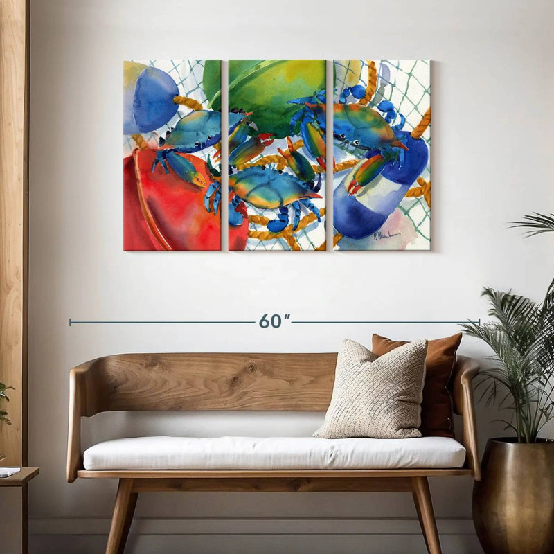 Brampt Crabs And Floats, 28" H x 45" W