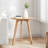 Round End Table- Small End Table Side Table Coffee Table Bedside Table Night Stand For Living Room Bedroom & Balcony, 100% Natural Solid Oak Wood Easy To Assemble