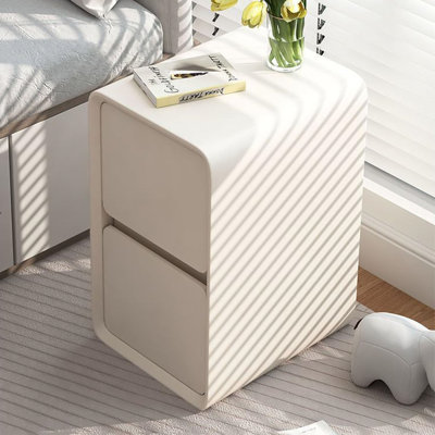 Small Nightstand With Slim Profile, Narrow Bedside Table For Tight Spaces, Solid Wood End Table In White For Apartment, Bedroom Or Dorm