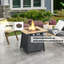 Fire Pit Table, 28" Square 40,000 BTU Auto-Ignition Propane Gas Firepit With Waterproof Cover-1101583664