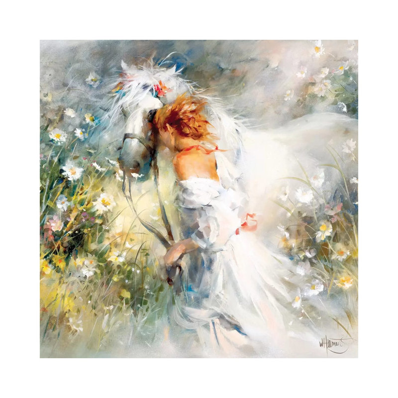 White Dream by Willem Haenraets - Wrapped Canvas Painting, 30.48 cm H x 30.48 cm W
