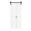 Porte de grange pliante en forme de K de 84 po de hauteur avec ensemble de quincaillerie d'installation-123570149-123570159