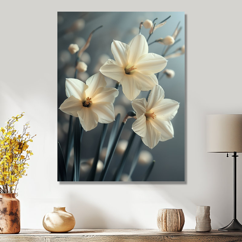 Décoration murale Gouveia - Jonquilles, Sans cadre, métal, H 12 po x l 20 po